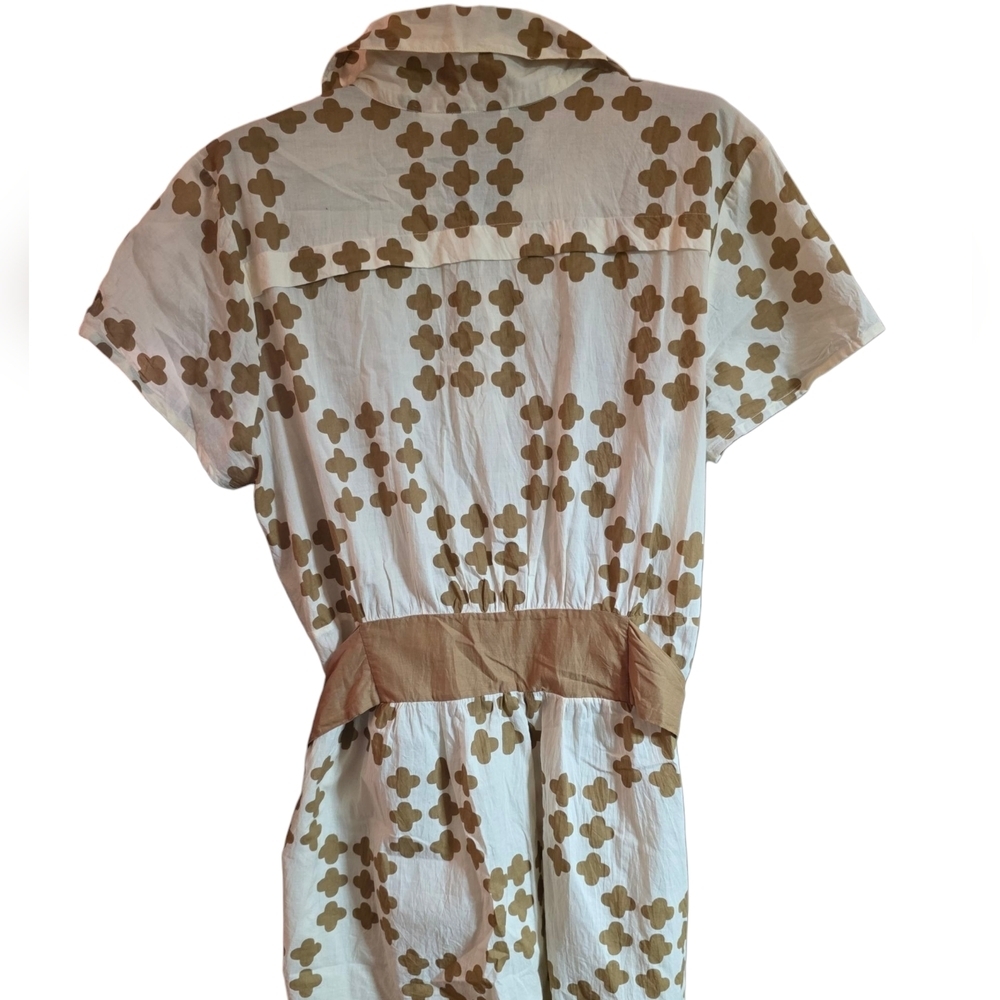 Stylish Tan Patterned Mini Dress 2x - Picture 5 of 5
